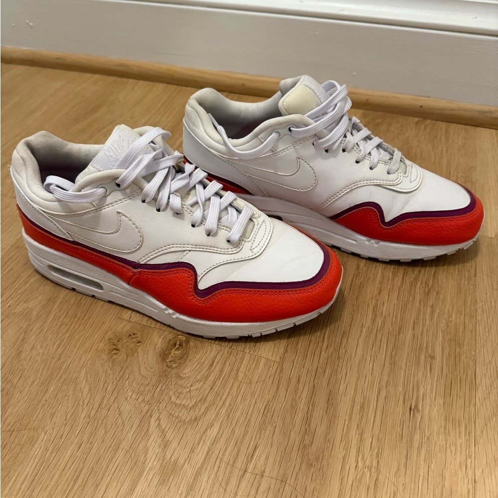 Nike Women's Air Max - White, Orange, and Maroon, Size 7